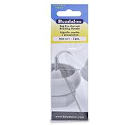 Beadalon 700A-300 Big Eye Curved Needles 3.5-Inch 2 Pieces Stainless