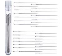 Big Eye Embroidery Needles for Hand Sewing - Four Sizes Set of 28 Large Eye Sewing Needles in Storage Tube