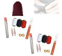 Big Eye Steel Needle Set, 34PCS Big Eye Steel Needles Set, Handmade Quilting & Sewing Needles Kit for DIY Sewing Projects (2SET)