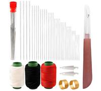 Big Eye Steel Needles Set, New Long & Thin Handmade Quilting & Sewing Needles Kit for DIY Sewing Projects, Portable Stainless Steel Enthusiasts(34)