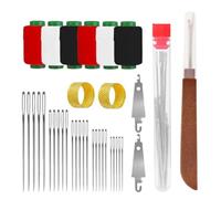 Big Eye Steel Sewing Needles Kit, 34pcs/37pcs Stainless Steel Needles Set for Hand Sewing, Needle Threader, Steel Needles for Quilting & Embroidery, Sewing Kit for DIY Projects (37 PC)