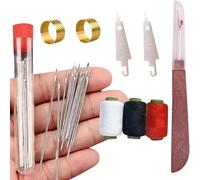 Big Eye Steel Sewing Needles Kit,36PCS Sewing Tool Set for Hand Sewing,Whimsyard Sewing Kit,DIY Crafting & Daily Use (1set)