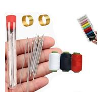 Big Eye Steel Sewing Needles Kit, 37 Piece Stainless Steel Needles for Hand Sewing, Professional Stainless Steels Sewings Needle Kit, Long & Thin Handmade Quilting for Household, DIY (1Set)