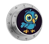 Big Eyed Bird Kitchen Timers for Cooking 60 Minute Wind Up Timer, Magnetic Back, Visual Mechanical Timer with Loud Alarm, Manual Countdown Timers for Classroom Home Gym Tanning