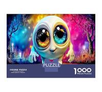 Big-eyed Elf 1000 Piece Premium Jigsaw Puzzles Alien Creatures Jigsaw Puzzles Bundle for Adults Kids Teen Fans 12+ Brain Training Recycled Cardboard Indoor Leisure Party Puzzle 70x50cm/1000pcs