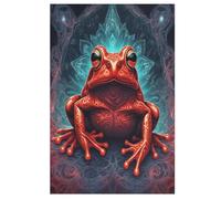 Big Eyed Frog Jigsaw Puzzles, Wooden Puzzle Gift for Adult Toys for Adults Educational 1000 for Kid Teen Age 12 Toy 78×53cm