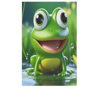 Big Eyed Frog Wooden Puzzles for Adults,1000 Piece,Jigsaw Puzzle for Teens Brain Challenge （78×53cm）