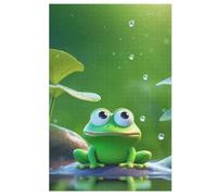 Big Eyed Frog Wooden Puzzles for Adults,1000 Piece,Jigsaw Puzzle for Teens Brain Challenge （78×53cm）