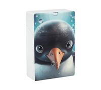 Big Eyed Penguin Plastic Cigarette Case Waterproof Hard Personalized Cigarettes Holder Cas Noveltys for Dad Husband