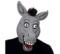 Widmann Big Eyes Donkey Full Head Mask Plush Hair Latex Mask Nativity Play Fancy Dress