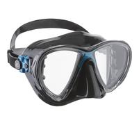 Big Eyes Evolution High Quality Mask - Revolutionary Adult Diving and Snorkeling Mask High Quality Silicone, Black/Blue, One Size