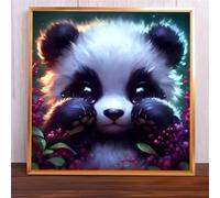Big Eyes Panda Jigsaw Puzzle 150 Pieces 65x65cm/26x26inch, Difficult jigsaw puzzles for Adults 150, Beautiful Art work, Great Festive Puzzle Gift for Men/Women