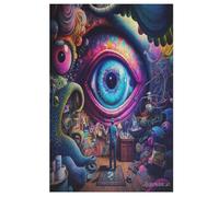 Big Eyes Wooden Puzzles for Adults,1000 Piece,Jigsaw Puzzle for Teens Brain Challenge 78×53cm