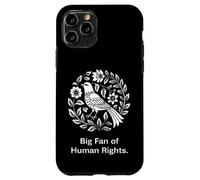 Big Fan Of Human Rights Bird Floral Protest Graphic Message Case for iPhone 11 Pro