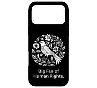 Big Fan Of Human Rights Bird Floral Protest Graphic Message Case for iPhone 17 Pro Max