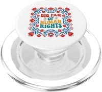 Big Fan Of Human Rights Equality Vintage Floral Justice PopSockets PopGrip for MagSafe