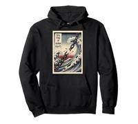 Big Fan of Human Rights Great Wave Breaking Chain Graphic Pullover Hoodie