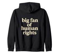 Big Fan Of Human Rights Minimalist Social Justice Activism Zip Hoodie