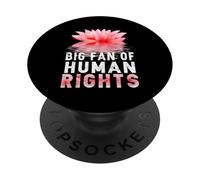 Big Fan of Human Rights Protest Defend Equality Retro Floral PopSockets Adhesive PopGrip