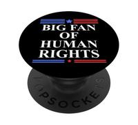 Big Fan of Human Rights Protest Signs No Kings Pro Democracy PopSockets Adhesive PopGrip