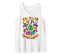 Big Fan of Human Rights Psychedelic Tie Dye Peace Hand Tank Top