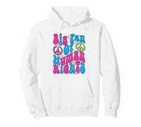 Big Fan of Human Rights Quote 70s Groovy Hippie Pullover Hoodie