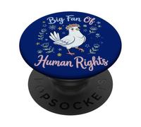 Big Fan of Human Rights Quote Bird Cute Floral PopSockets Adhesive PopGrip