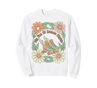 Big Fan of Human Rights Quote Floral Rollerskate Sweatshirt