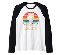 Big Fan of Human Rights Rainbow Equality Retro Raglan Baseball Tee