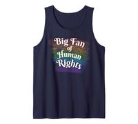 Big Fan of Human Rights Rainbow Equality Retro Tank Top