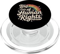 Big Fan Of Human Rights Rainbow Equality Vintage Activism PopSockets PopGrip for MagSafe