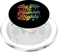 Big Fan Of Human Rights Rainbow Equality Vintage Graphic PopSockets PopGrip for MagSafe
