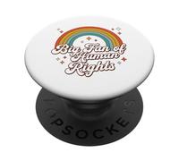 Big Fan Of Human Rights Rainbow Equality Vintage Justice PopSockets Adhesive PopGrip