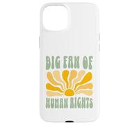 Big Fan Of Human Rights - Retro Boho Floral Activist Sunset Case for iPhone 15 Plus