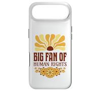 Big Fan Of Human Rights - Retro Groovy Floral Boho Activist Case for iPhone Air
