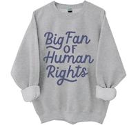 Big Fan Of Human Rights Sweatshirt, Big Fan Of Human Rights Shirts For Women Man Grey