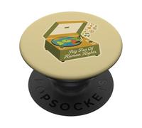 Big Fan Of Human Rights Vintage Earth Record Player 70s PopSockets Adhesive PopGrip