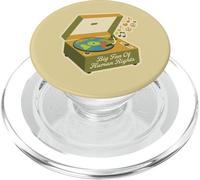 Big Fan Of Human Rights Vintage Earth Record Player 70s PopSockets PopGrip for MagSafe