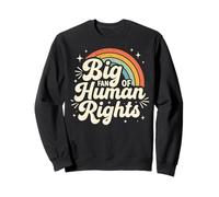 Big Fan Of Human Rights Vintage Rainbow Sweatshirt