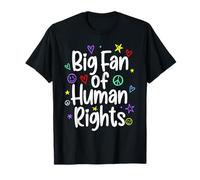 Big Fan of Human Rights | We are All Equal Quote Kidcore T-Shirt