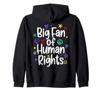 Big Fan Of Human Rights | We Are All Equal Quote Kidcore Zip Hoodie