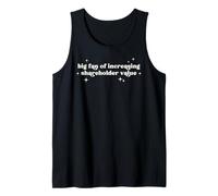 Big Fan of Increasing Shareholder Value Funny Office Humor Tank Top