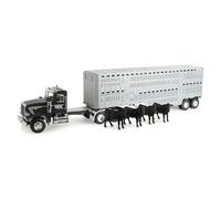 Big Farm 1/16 Peterbilt 367 Semi with Livestock Trailer and 4 Cows 47600