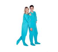 BIG FEET PAJAMA CO. One Piece Cotton Knit Tartan Adult Footed Pyjamas Onesie for Men & Women