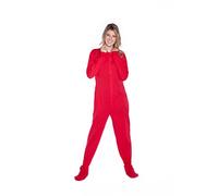 BIG FEET PAJAMA CO. One Piece Cotton Knit Tartan Adult Footed Pyjamas Onesie for Men & Women