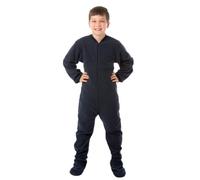 Big Feet Pjs Junior Navy Fleece Footed Pyjamas (M)