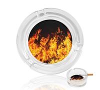 Big Fire Flames on Black Glass Ashtrays for Cigarettes Ash Tray Ashtray Home Office Indoor Outdoor Decoration