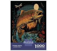 Big Fish 1000 Piece Jigsaw Puzzle Paper for Adults River Night View Jigsaw Puzzle for Adults Relaxation Gift 52x38cm/1000pcs