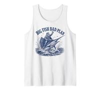 Big Fish Bad Plan Saltwater Fishing Captain Tank Top