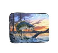 Big Fish Patterned 13 inch computer bag, portable computer storage bag, suitable for business trips and commuting